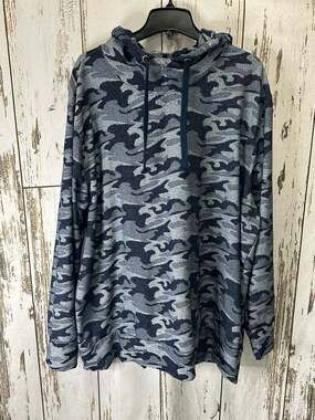Society Of One Blue Camo Hoodie Cotton Size 2XL
